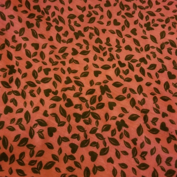 ^Pink black butterfly leaf fringed scarf square - Picture 4 of 4